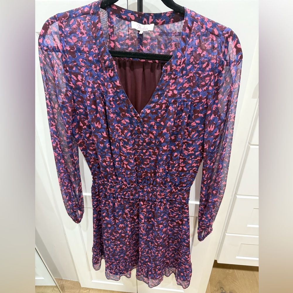 Parker Blue and Pink Long Sleeve Sundress